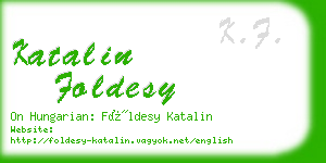 katalin foldesy business card